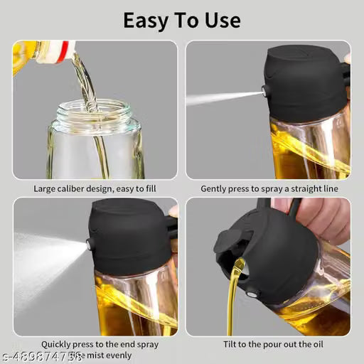 2 In 1 Oil Sprayer - 500ml Premium Glass Bottle