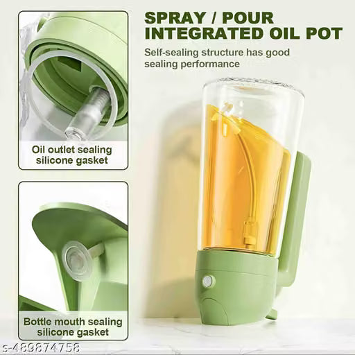 2 In 1 Oil Sprayer - 500ml Premium Glass Bottle